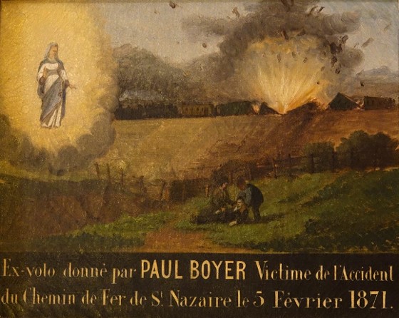 ex-voto explosion train sanary saint nazaire 5 fevrier 1871